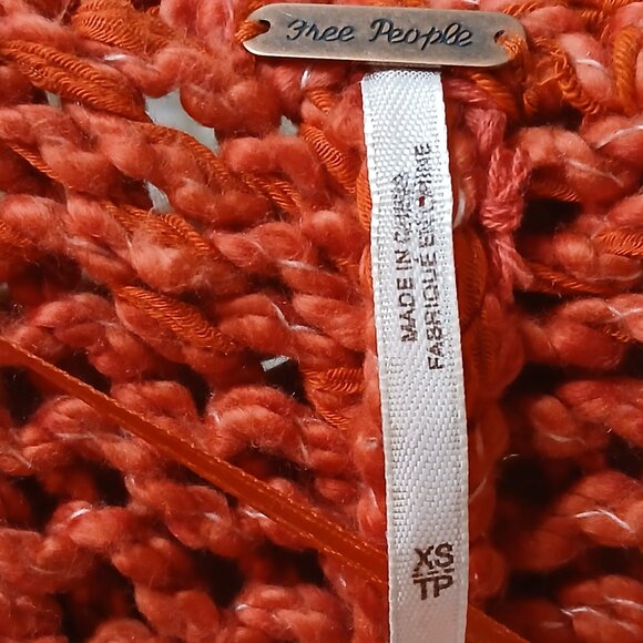 NWT Free People Georgia Deep V Neck 1/2 Sleeve Chunky Knit Sweater Size XS - Picture 9 of 11